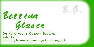 bettina glaser business card